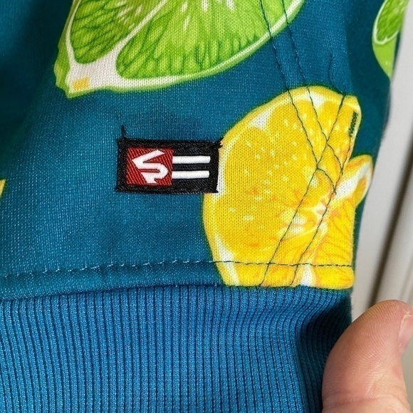 Southpole‎ Men's Citrus Graphic Hoodie Sweatshirt Turquoise Full Zip Skater - Picture 8 of 11